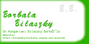 borbala bilaszky business card